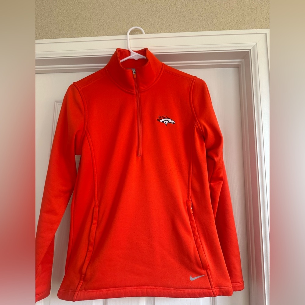 Denver Broncos Nike Golf Tour Performance Orange Pullover